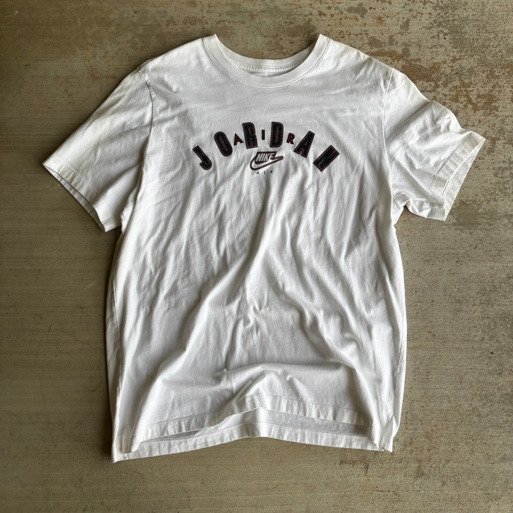 Nike Air Jordan Mens White Graphic T-Shirt XL Jumpman Elephant Print Flawed